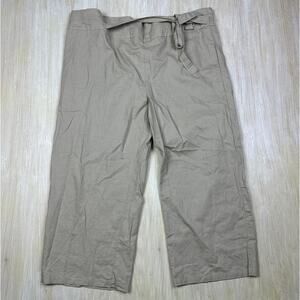 NWT Grae Cove Linen Cotton Hippie Boho Lagenlook Wide Leg Tie Waist Pants XXL